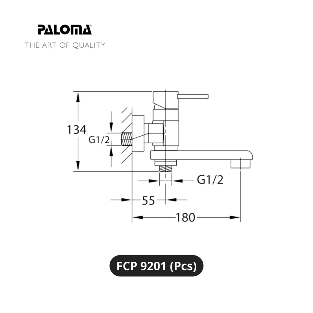 Paloma FCP 9201 Kran Shower Bathtub Silver - Surabaya