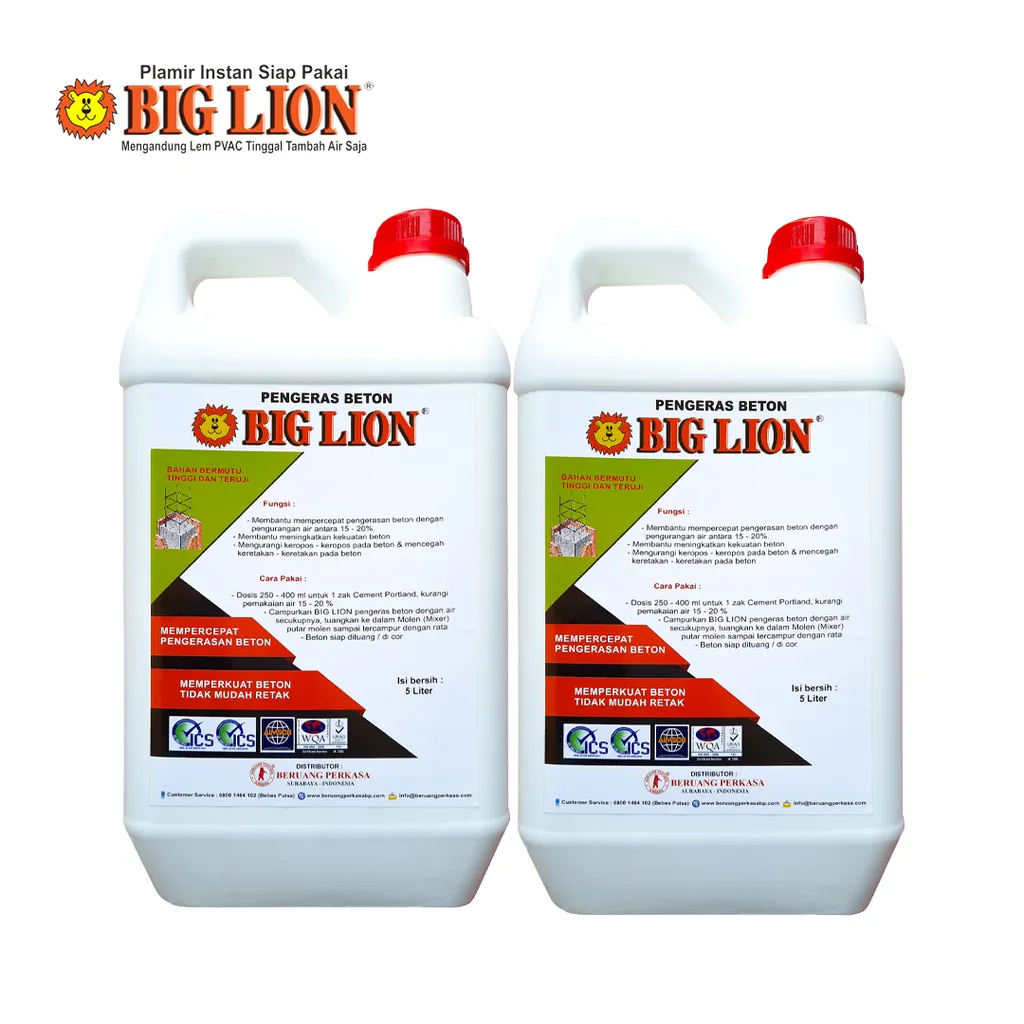 Big Lion Pengeras Beton 5 Kg - Surabaya