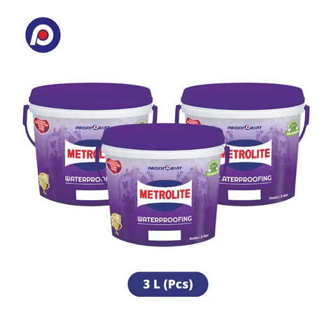 Pacific Paint Metrolite Waterproofing 3 Liter 1000-White - Surabaya
