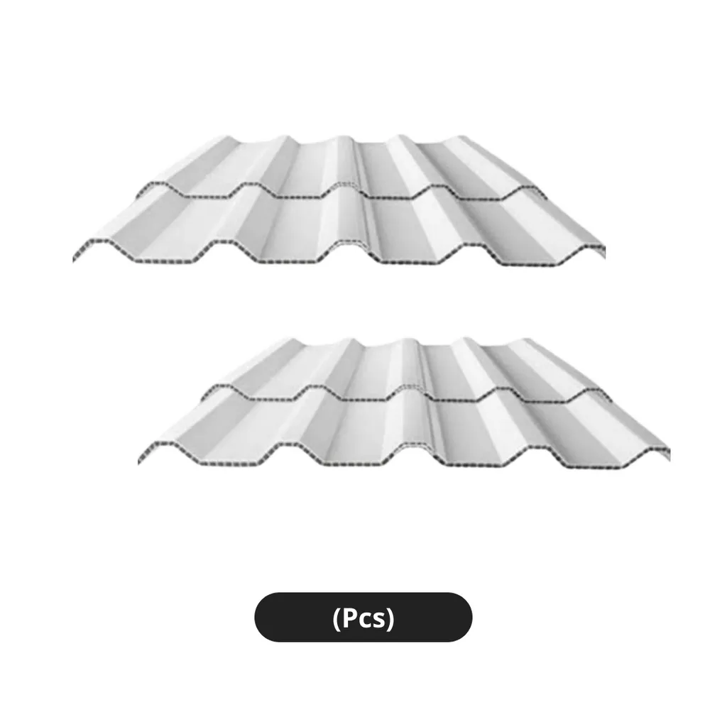 Atap UPVC Double Layer Pottaroof Putih 4 m - Murya Agung