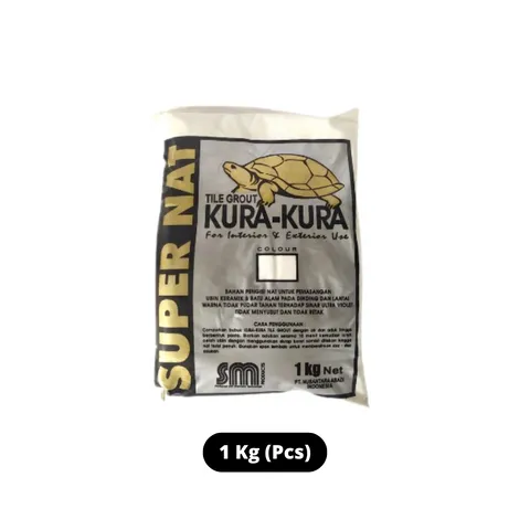 Kura - Kura Super Nat Tile Grout 1 Kg Abu - Abu - Boma Jaya