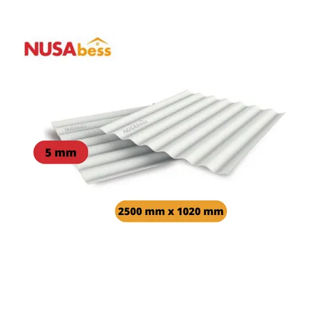 Nusabess Asbes Gelombang 6 2500 mm x 1020 mm Lembar - Surabaya