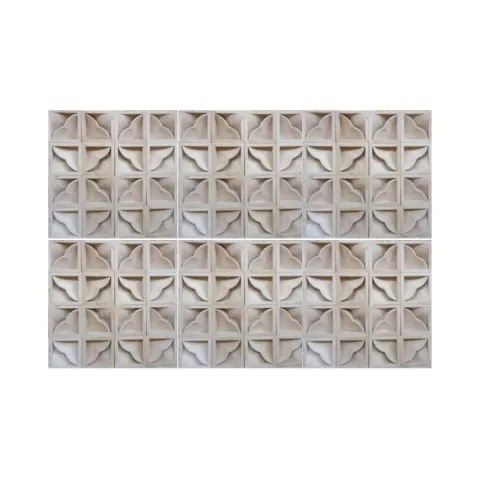 Roster Beton Putih Motif Bunga 1 M2 (Isi 25 Pcs) Putih - Surabaya