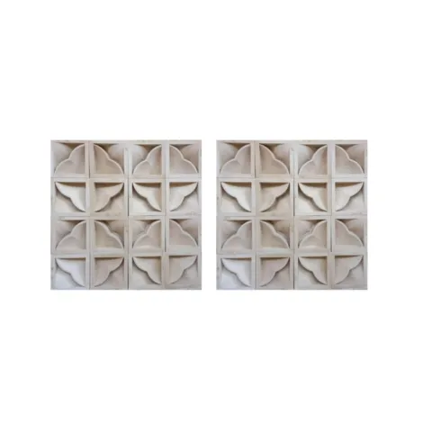 Roster Beton Putih Motif Bunga 1 M2 (Isi 25 Pcs) Putih - Surabaya