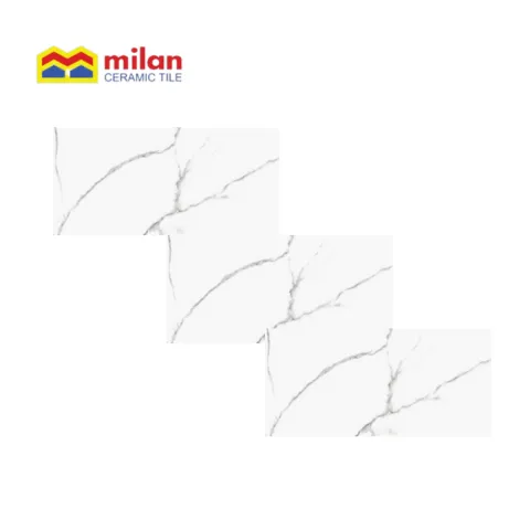 Milan Keramik Habitat Cortado White 25X50 25 Cm x 50 Cm - Surabaya