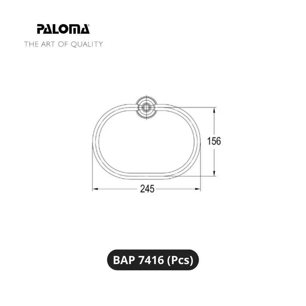 Paloma BAP 7416 Hand Towel Ring Holder Pcs - Surabaya