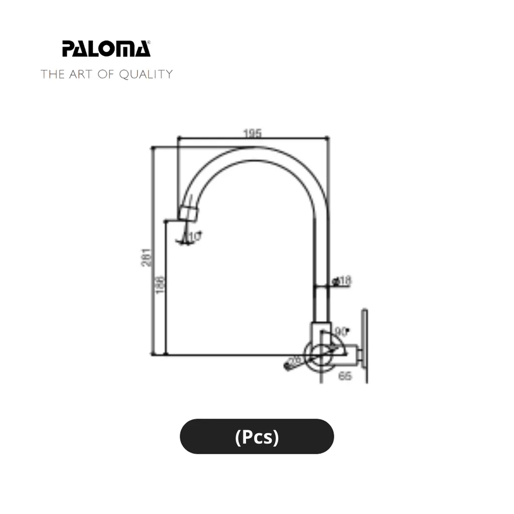 Paloma FCP 1663 Kran Angsa Dinding Pcs - Surabaya