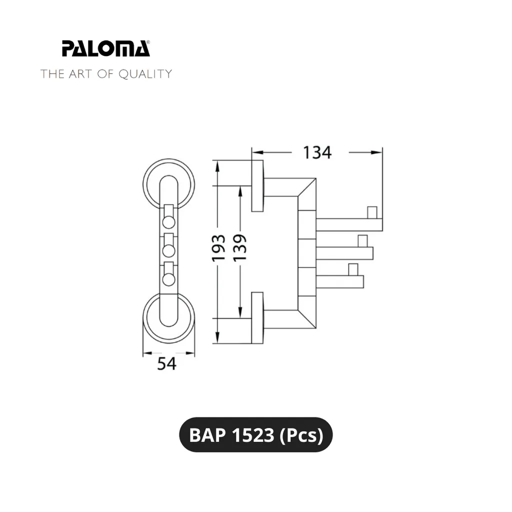 Paloma BAP 1523 Gantungan Baju Dinding Pcs - Surabaya