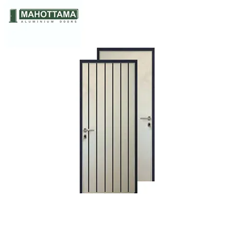 Mahottama Mas42 Ivory Dark Grey - Pintu Aluminium 80 x 200 80 x 200 Cm Kanan - Surabaya