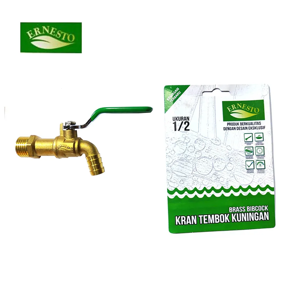 Ernesto Kran Tembok Kuningan 1/2" 1/2" - Makmur Karunia Tunggal