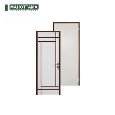Mahottama Mas10 Ivory Brown - Pintu Aluminium 80 x 200 80 x 200 Cm Kanan - Surabaya