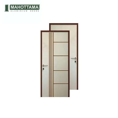 Mahottama Mas40  Ivory Brown - Pintu Aluminium 80 x 200 80 x 200 Cm Kanan - Surabaya