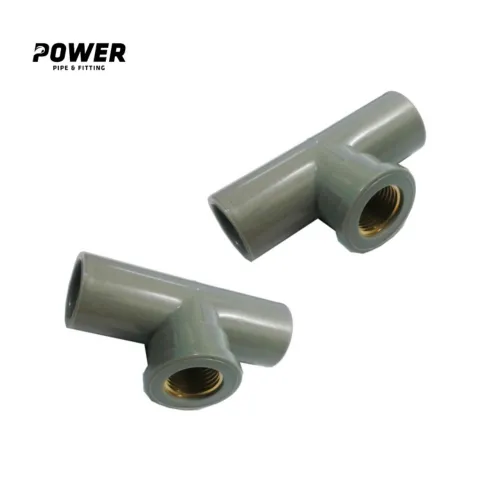Power Fitting Pipa uPVC Faucet Tee With Metal AW