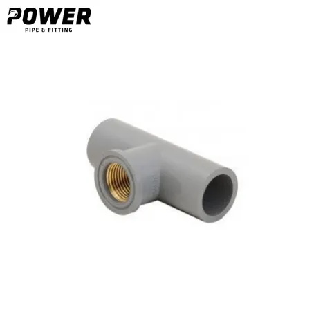Power Fitting Pipa uPVC Faucet Tee With Metal AW