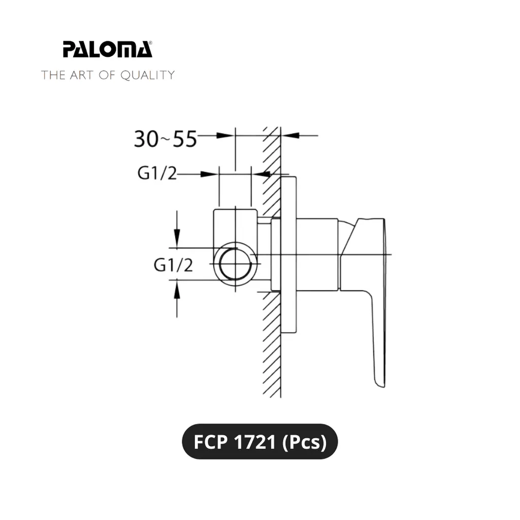 Paloma FCP 1721 Stop Kran 3-Way Tanam Dinding Pcs - Surabaya