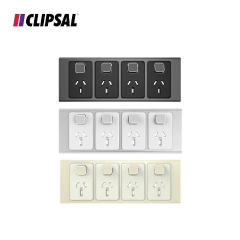 Clipsal Iconic Styl Quad Power Point Skin - Horizontal Mount 250V