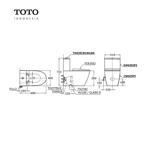 TOTO CW 635 PJ / SW 635 JP2