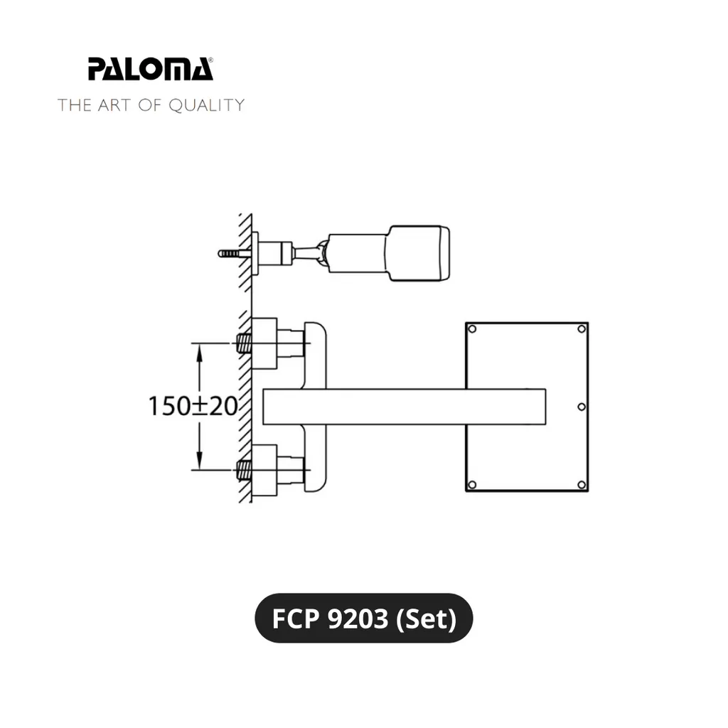 Paloma FCP 9203 Kran Shower Tiang Silver - Surabaya