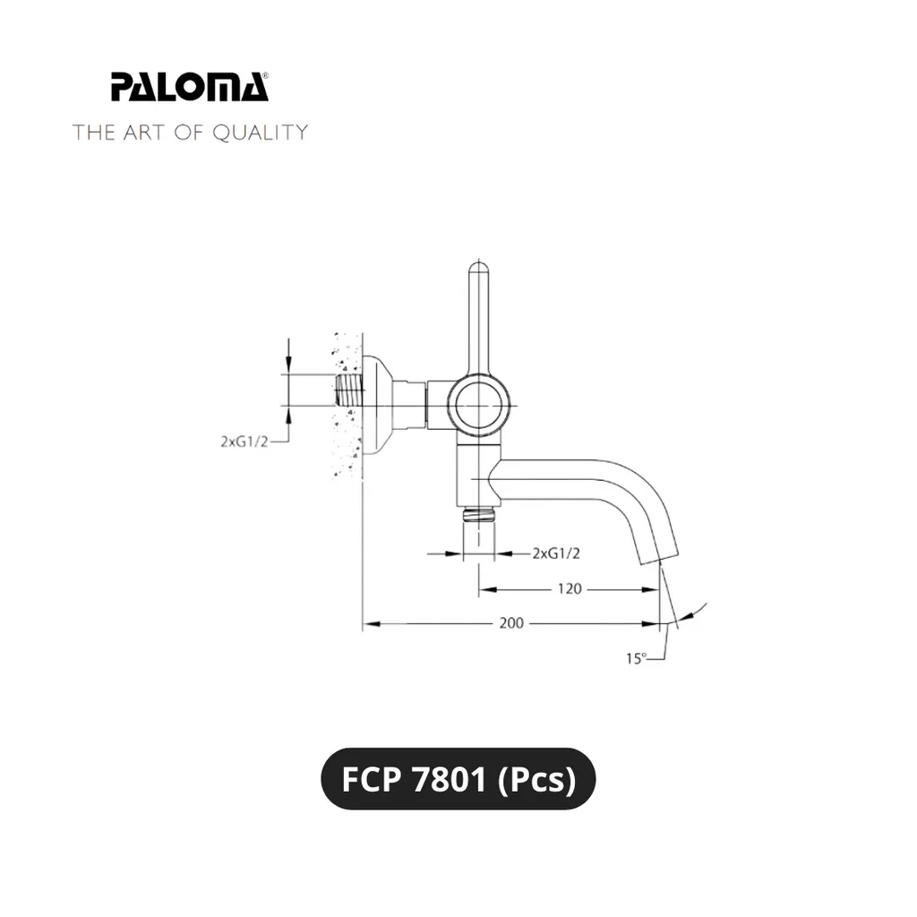 Paloma FCP 7801 Kran Shower Bathtub Pcs - Surabaya