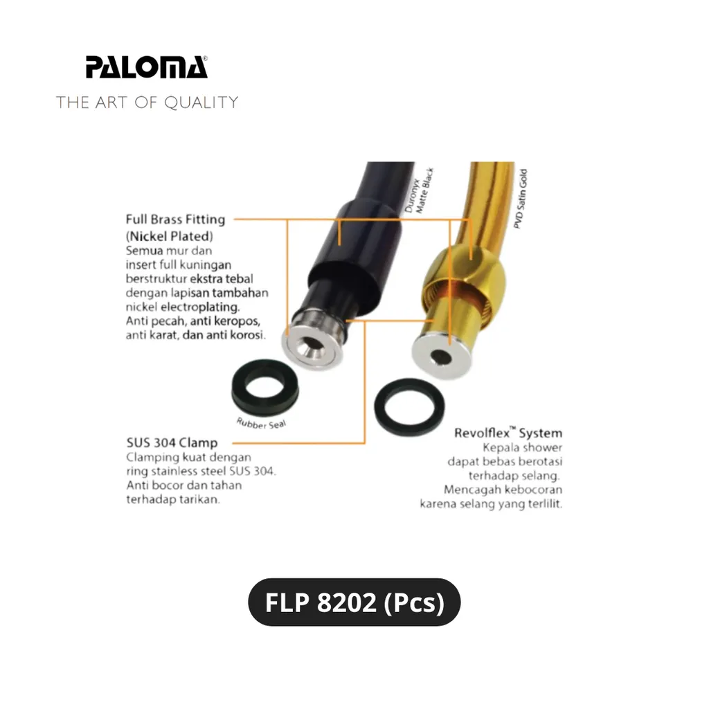 Paloma FLP 8202 Flexible Hose Selang Hand Shower Pcs - Surabaya