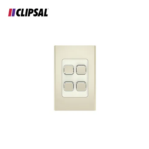 Clipsal Iconic Styl - Switch Plate Skin Vertical/Horizontal 4 Gang