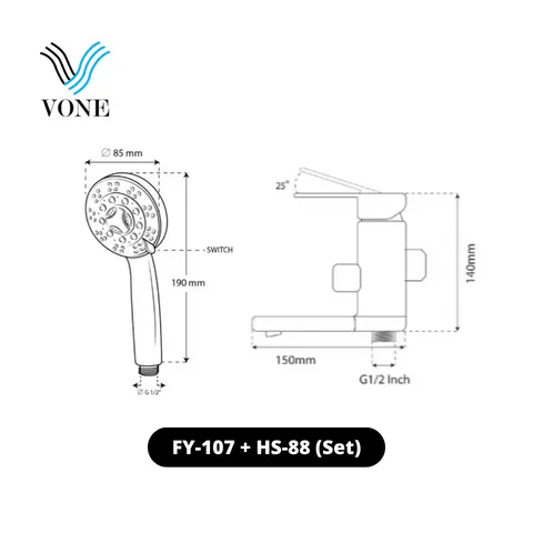 Vone Kran Mixer FY-107 + HS-88 Pcs - Surabaya
