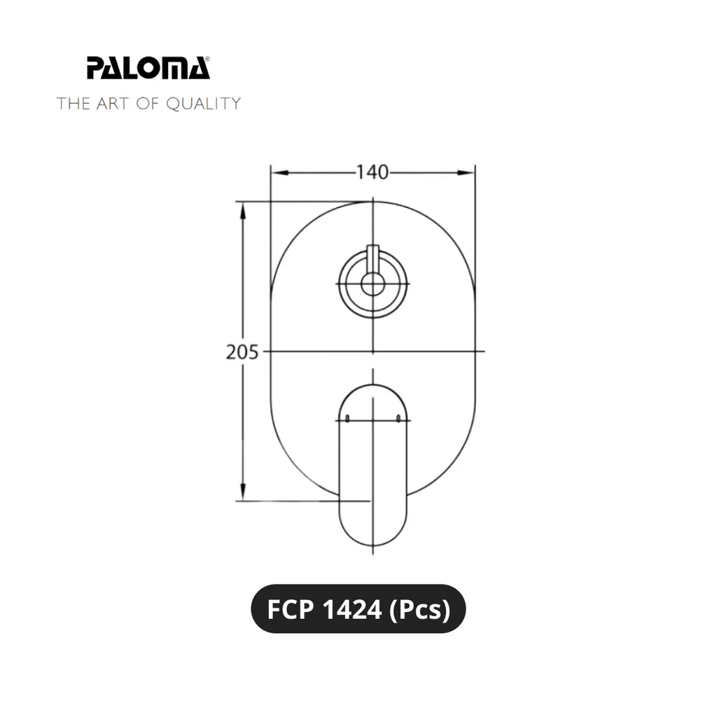 Paloma FCP 1424 Stop Kran 5-Way Tanam Dinding Pcs - Surabaya