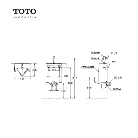 TOTO UW 447 JNM Pcs - Surabaya