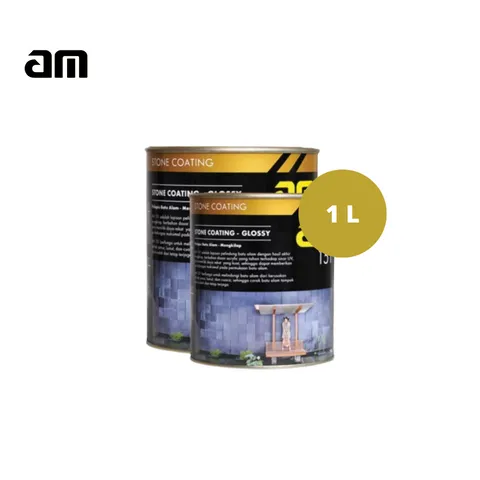 AM 151 Pelapis Batu Alam Mengkilap 1 Liter Set - Surabaya