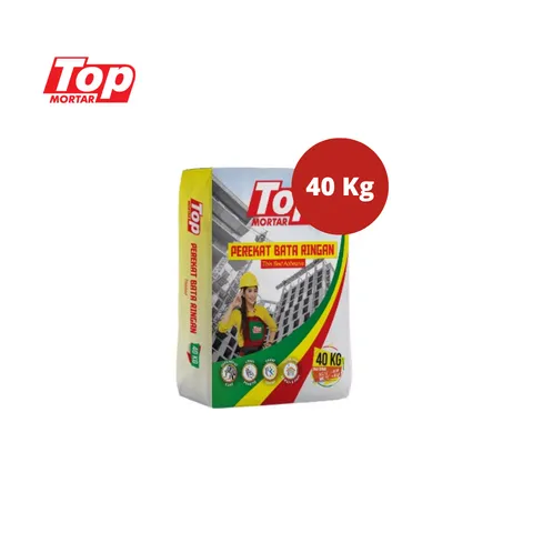 Top Mortar Perekat Bata Ringan 40 Kg Sak - Nusa Indah