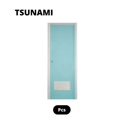 Tsunami Pintu Kamar Mandi PVC Polos Pcs 70 Cm x 195 Cm Putih - MSS