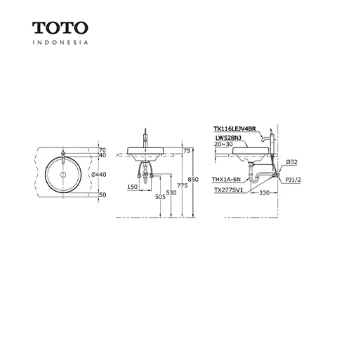 TOTO LW 526 NJ Pcs - Surabaya