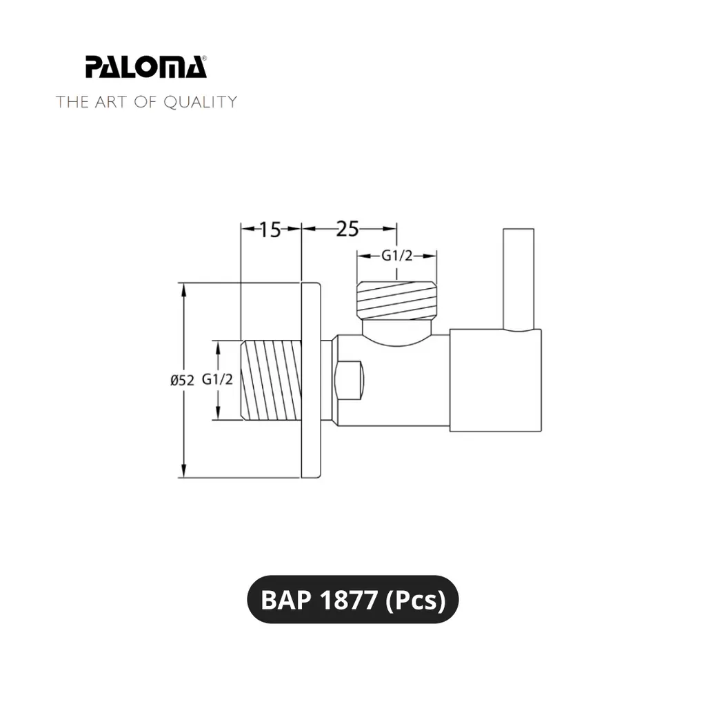 Paloma FCP 1877 Stop Kran Jet Shower Dinding Pcs - Surabaya