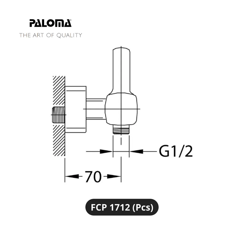 Paloma FCP 1712 Stop Kran Shower Dinding Pcs - Surabaya
