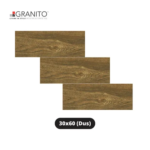 Granito Granit Maison Smooth Brown Pine Wood 30x60 Dus - Surabaya