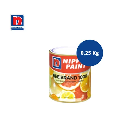 Nippon Paint Bee Brand 1000 0,25 Kg NP 666-Matt Black - Surabaya