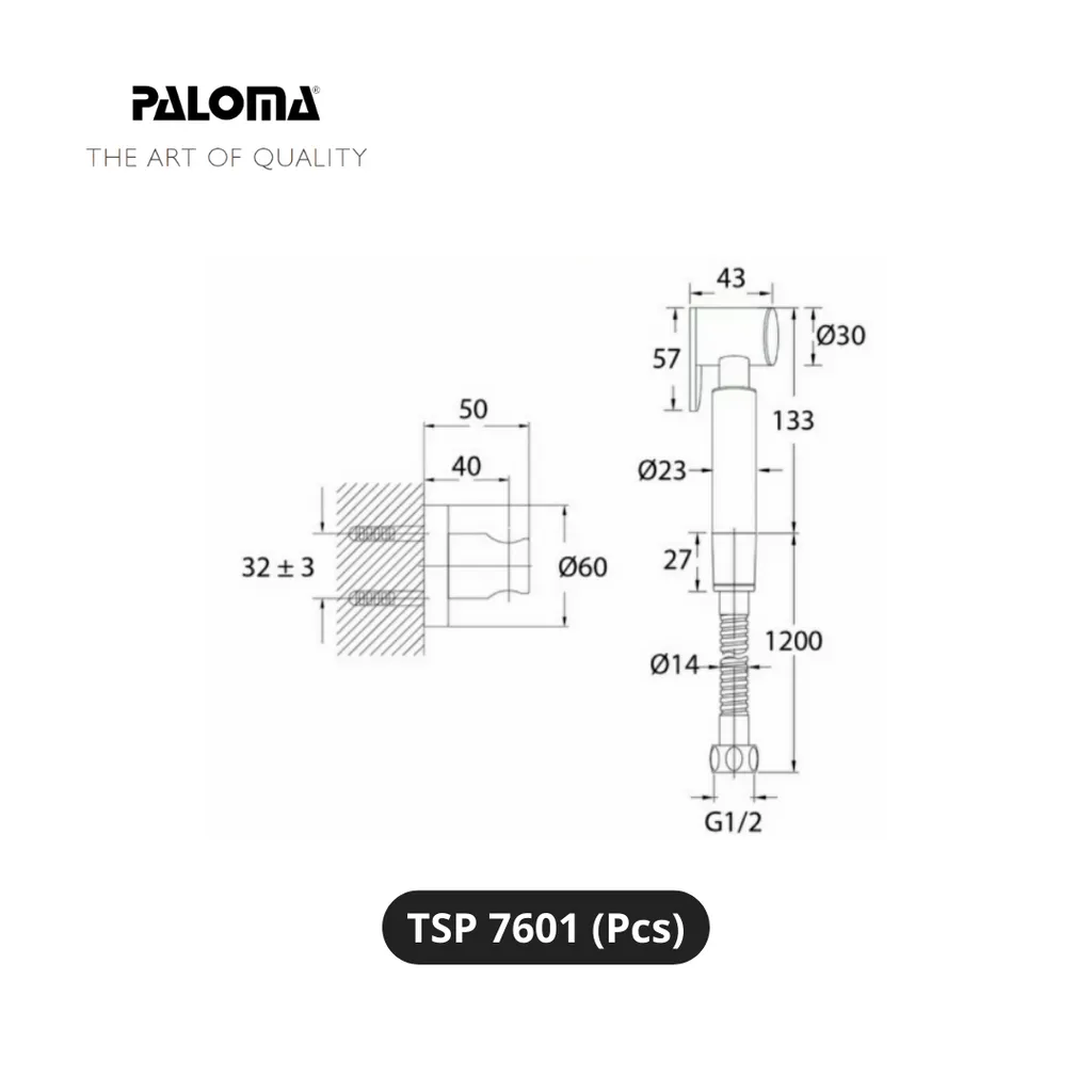 Paloma TSP 7601 Toilet Shower Jet Washer Pcs - Surabaya