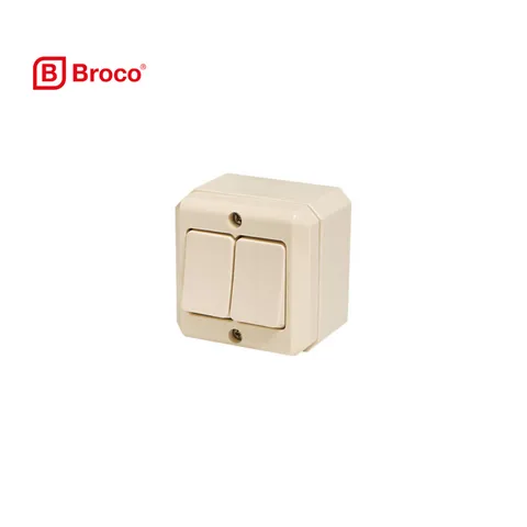 Broco Saklar Double Switch Cream - Murya Agung