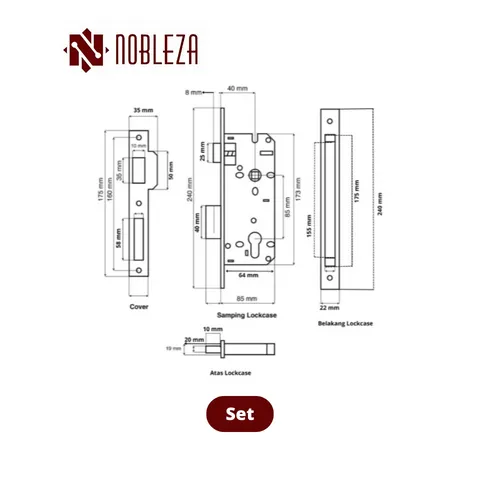 Nobleza Door Handle Black Meridian