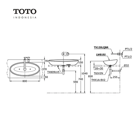 TOTO LE MUSE LW 819 J Pcs - Surabaya