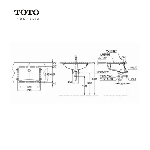 TOTO LW 540 J Pcs - Surabaya