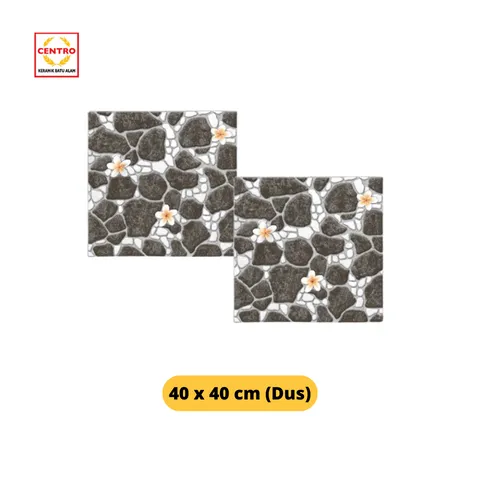 Centro Exclusive Keramik Alaska Black 40x40 Dus - Surabaya
