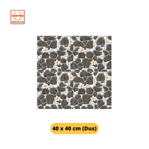 Centro Exclusive Keramik Alaska Black 40x40 Dus - Surabaya