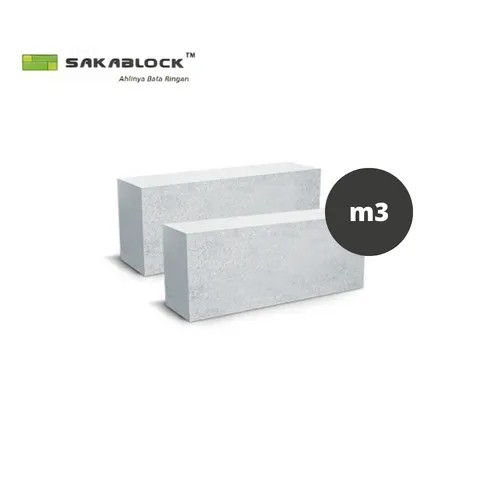 Saka Block Bata Ringan m3 60 cm x 20 cm 7.5 cm - Surabaya