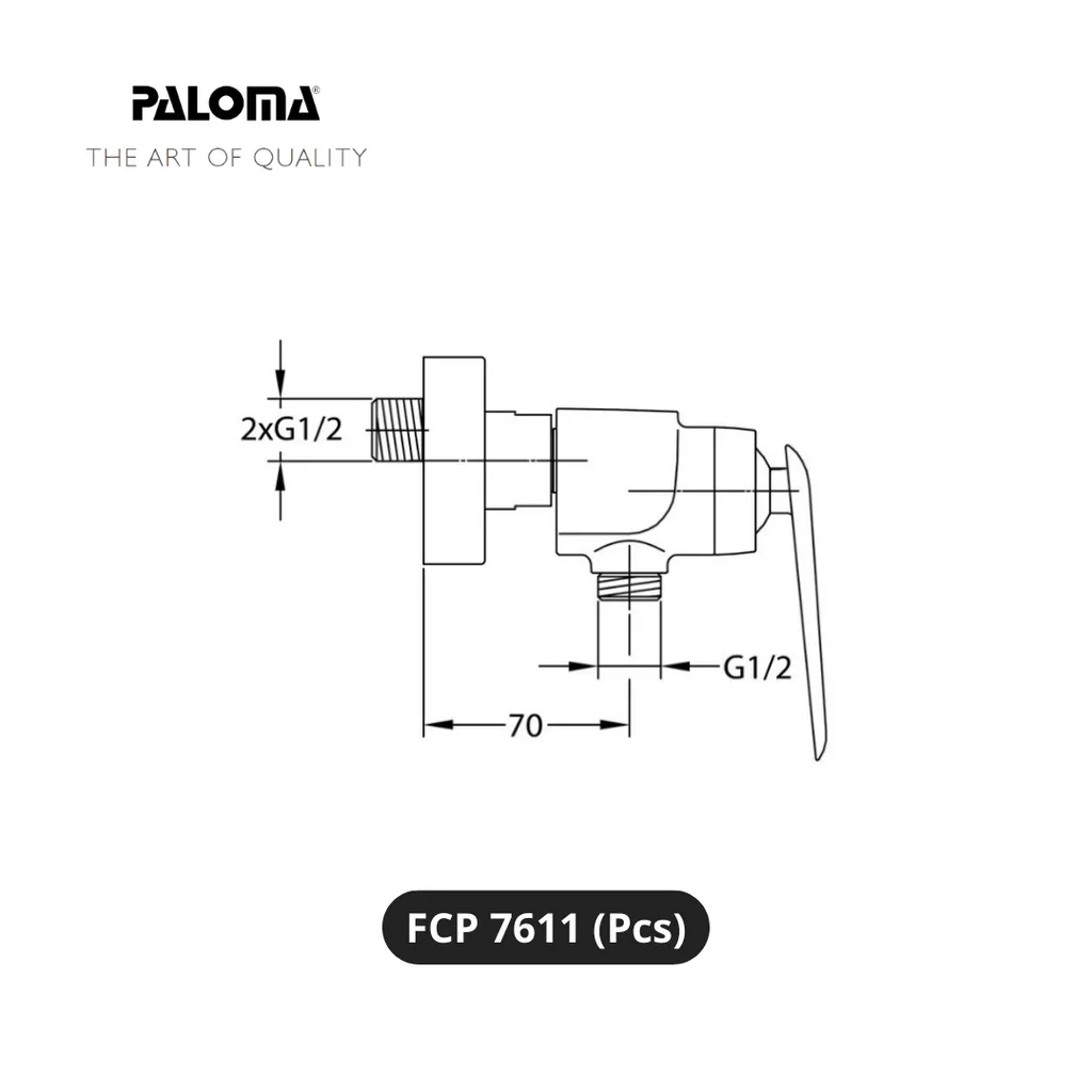 Paloma FCP 7611 Stop Kran Shower Dinding Pcs - Surabaya