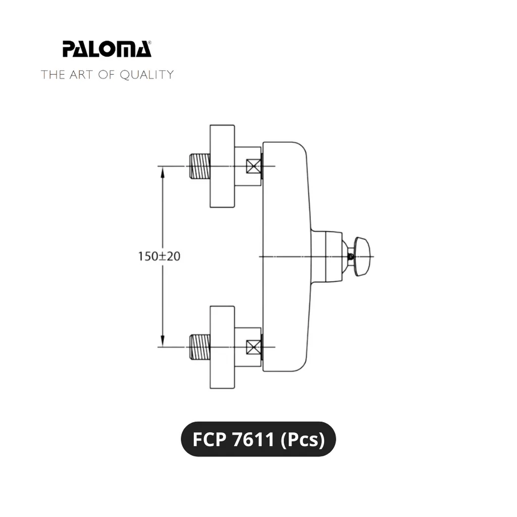 Paloma FCP 7611 Stop Kran Shower Dinding Pcs - Surabaya