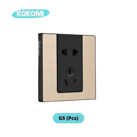 Kokomi Executive Beige Series Wall Socket Golden G4 - Surabaya