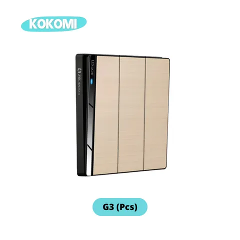 Kokomi Executive Beige Series Wall Socket Golden G2 - Surabaya