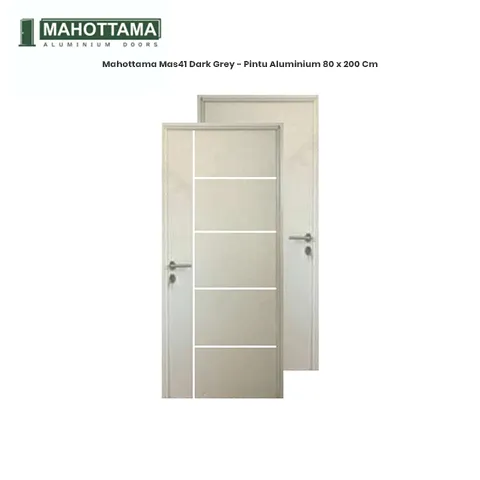 Mahottama Mas41 Ivory - Pintu Aluminium 80 x 200 80 x 200 Cm Kanan - Surabaya