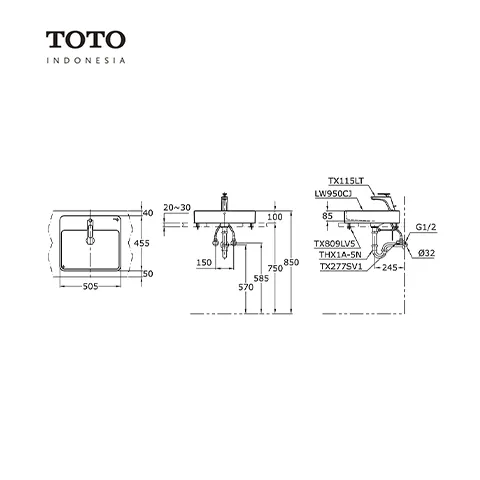 TOTO TOJA LW 950 CJ Pcs - Surabaya